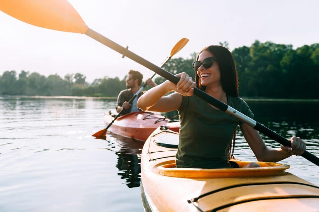 Couple kayaking on the Rappahannock River