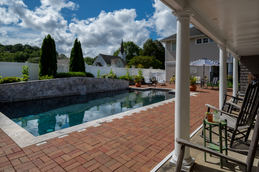 outdoor, saltwater pool at hope and glory inn